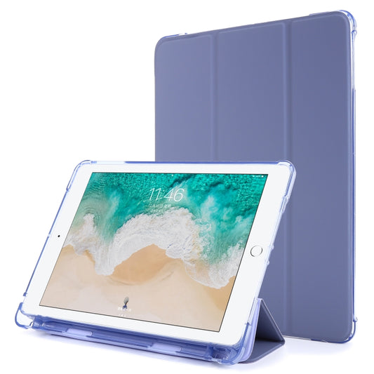For iPad Air 2 Airbag Horizontal Flip Leather Case with Three-fold Holder & Pen Holder(Purple) - Apple Accessories by buy2fix | Online Shopping UK | buy2fix