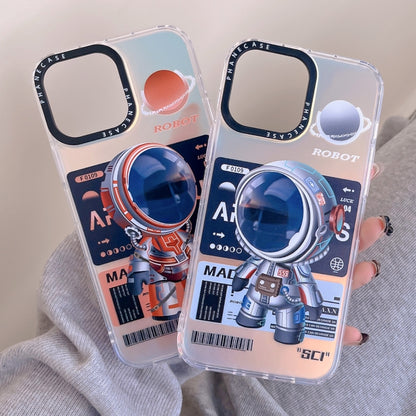 For iPhone 13 Pro Max Mechanical Astronaut Pattern TPU Phone Case(Orange) - iPhone 13 Pro Max Cases by buy2fix | Online Shopping UK | buy2fix