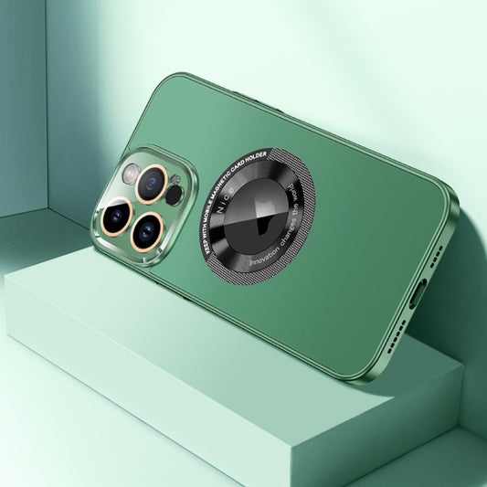 For iPhone 14 Pro Max CD Texture MagSafe Magnetic Phone Case(Dark Green) - iPhone 14 Pro Max Cases by buy2fix | Online Shopping UK | buy2fix