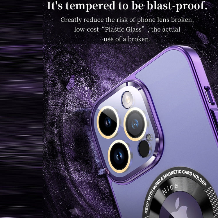 For iPhone 12 Pro CD Texture MagSafe Magnetic Phone Case(Dark Purple) - iPhone 12 / 12 Pro Cases by buy2fix | Online Shopping UK | buy2fix