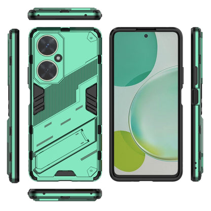 For Huawei nova 11i 4G Punk Armor 2 in 1 PC + TPU Phone Case with Holder(Green) - Huawei Cases by buy2fix | Online Shopping UK | buy2fix