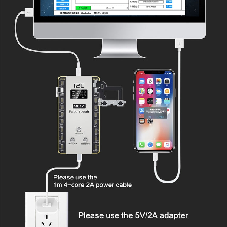 i2C MC14 Dot Matrix Repair Instrument for iPhone X to 14Pro Max / iPad Pro 3 / 4 Series - Repair Programmer by buy2fix | Online Shopping UK | buy2fix