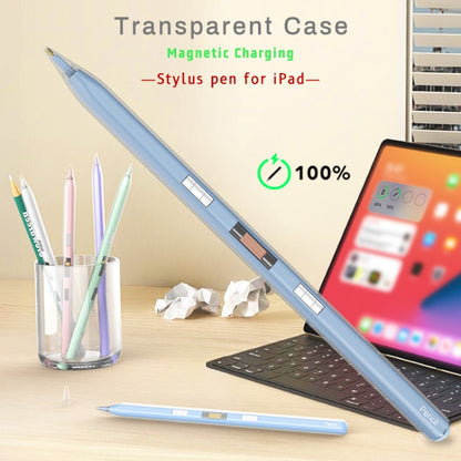 P10s Transparent Case Wireless Charging Stylus Pen for iPad 2018 or Later(Light Green) - Stylus Pen by buy2fix | Online Shopping UK | buy2fix