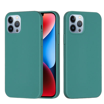 For iPhone 15 Pro Solid Color Silicone Phone Case(Pine Needle Green) - iPhone 15 Pro Cases by buy2fix | Online Shopping UK | buy2fix