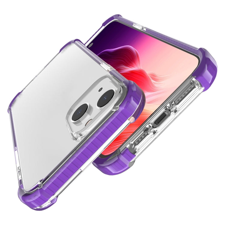 For iPhone 15 Plus Four-corner Shockproof TPU + Acrylic Phone Case(Purple) - iPhone 15 Plus Cases by buy2fix | Online Shopping UK | buy2fix
