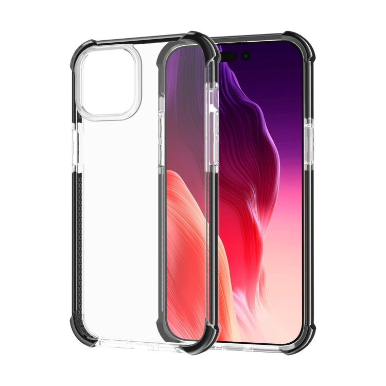 For iPhone 15 Plus Four-corner Shockproof TPU + Acrylic Phone Case(Black + Transparent) - iPhone 15 Plus Cases by buy2fix | Online Shopping UK | buy2fix