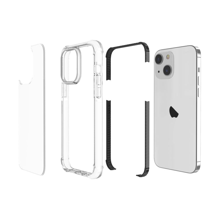 For iPhone 15 Four-corner Shockproof TPU + Acrylic Phone Case(Black + Transparent) - iPhone 15 Cases by buy2fix | Online Shopping UK | buy2fix