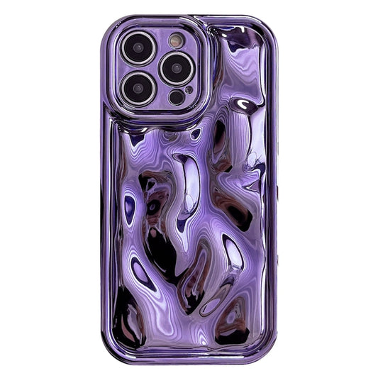 For iPhone 14 Pro Electroplating Meteorite Texture TPU Phone Case(Purple) - iPhone 14 Pro Cases by buy2fix | Online Shopping UK | buy2fix