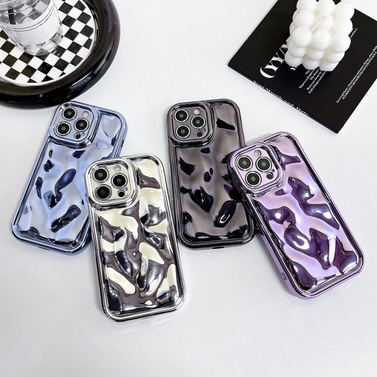 For iPhone X / XS Electroplating Meteorite Texture TPU Phone Case(Purple) - More iPhone Cases by buy2fix | Online Shopping UK | buy2fix