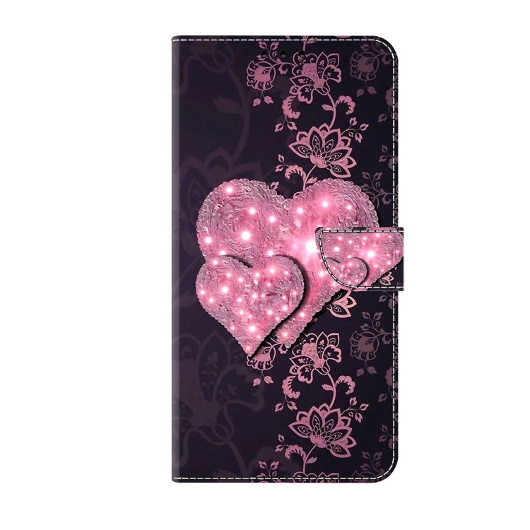 For Xiaomi Redmi 10C Crystal 3D Shockproof Protective Leather Phone Case(Lace Love) - Xiaomi Cases by buy2fix | Online Shopping UK | buy2fix