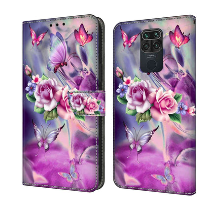 For Xiaomi Redmi Note 9 Crystal 3D Shockproof Protective Leather Phone Case(Butterfly) - Xiaomi Cases by buy2fix | Online Shopping UK | buy2fix