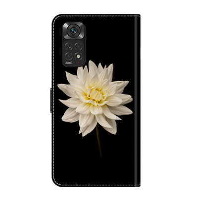 For Xiaomi Redmi Note 11 Global Crystal 3D Shockproof Protective Leather Phone Case(White Flower) - Xiaomi Cases by buy2fix | Online Shopping UK | buy2fix
