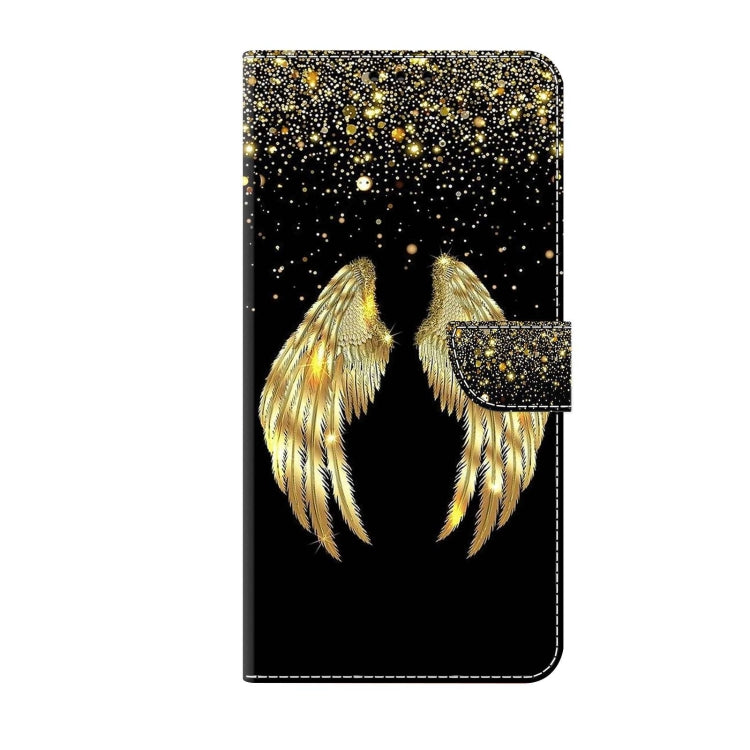 For Xiaomi Redmi 11A 4G / Redmi 12C Global Crystal 3D Shockproof Protective Leather Phone Case(Golden Wings) - Xiaomi Cases by buy2fix | Online Shopping UK | buy2fix