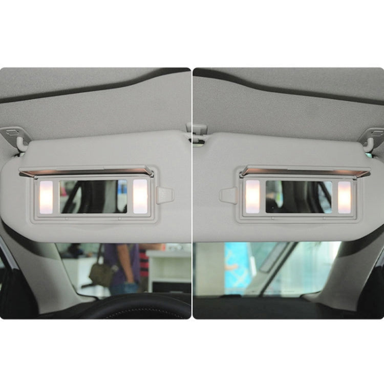 For Peugeot 308 2010-2022 Left-hand Drive Car Sun Visor Makeup Mirror 98177070(Light Beige) - Sunglasses & Glasses Clips by buy2fix | Online Shopping UK | buy2fix