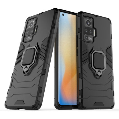 For vivo X50 Pro PC + TPU Anti-fall Protective Case with Ring Holder(Black) - OPPO & vivo Accessories by buy2fix | Online Shopping UK | buy2fix