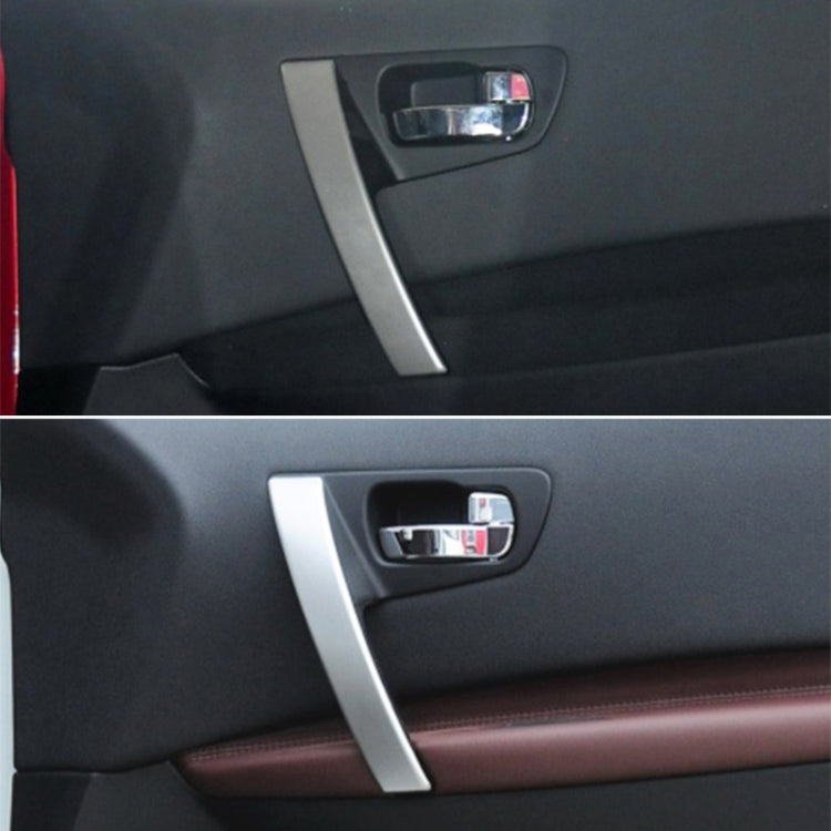 For Nissan Qashqai Left-Drive Car Door Inside Handle Cover, Type:Cover Right(Silver) - Door Handles by buy2fix | Online Shopping UK | buy2fix