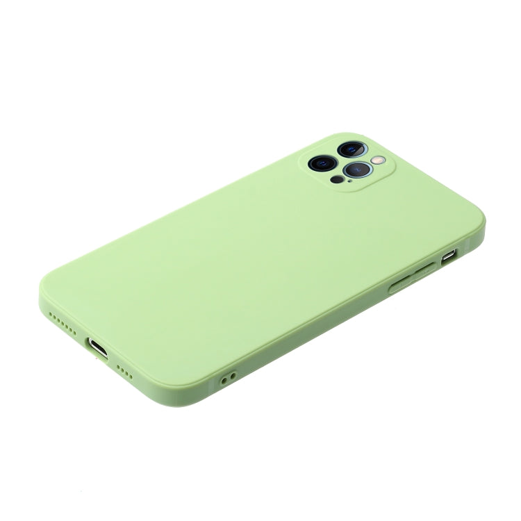 For iPhone 15 Pro Straight Edge Solid Color TPU Shockproof Phone Case(Matcha Green) - iPhone 15 Pro Cases by buy2fix | Online Shopping UK | buy2fix