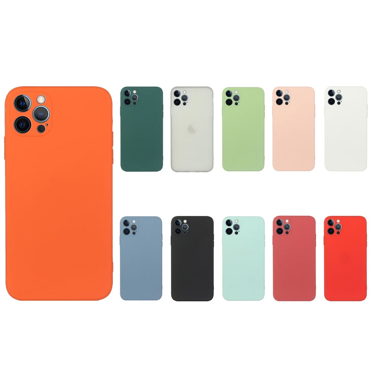 For iPhone 15 Pro Straight Edge Solid Color TPU Shockproof Phone Case(Matcha Green) - iPhone 15 Pro Cases by buy2fix | Online Shopping UK | buy2fix