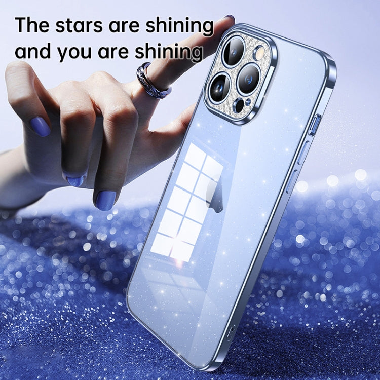 For iPhone 11 SULADA Electroplated Transparent Glittery TPU Phone Case(Silver) - iPhone 11 Cases by SULADA | Online Shopping UK | buy2fix