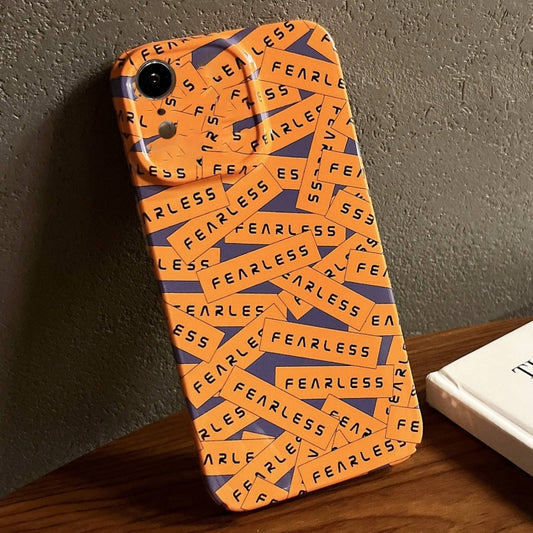 For iPhone XR Painted Pattern Precise Hole PC Phone Case(Orange Label) - More iPhone Cases by buy2fix | Online Shopping UK | buy2fix