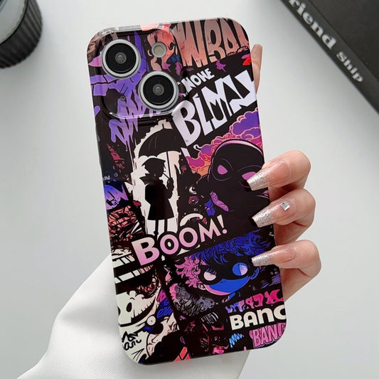 For iPhone 15 Plus Painted Pattern Precise Hole PC Phone Case(Comics Umbrella Boy) - iPhone 15 Plus Cases by buy2fix | Online Shopping UK | buy2fix