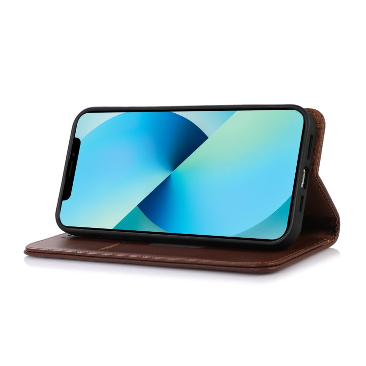 For Huawei Nova 11 KHAZNEH Nappa Top Layer Cowhide Leather Phone Case(Brown) - Huawei Cases by buy2fix | Online Shopping UK | buy2fix