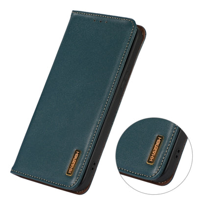 For Huawei Nova Y91 4G / Enjoy 60X KHAZNEH Nappa Top Layer Cowhide Leather Phone Case(Green) - Huawei Cases by buy2fix | Online Shopping UK | buy2fix