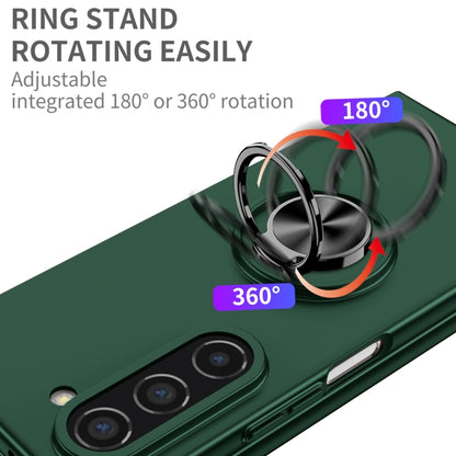 For Samsung Galaxy Z Fold5 5G Armor Ring Holder Phone Case(Dark Green) - Galaxy Z Fold5 Cases by buy2fix | Online Shopping UK | buy2fix