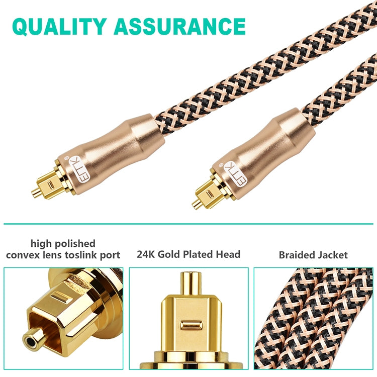 20m EMK OD6.0mm Gold-plated TV Digital Audio Optical Fiber Connecting Cable - Audio Optical Cables by EMK | Online Shopping UK | buy2fix