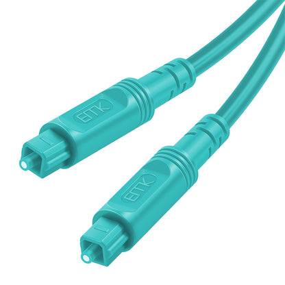 25m EMK OD4.0mm Square Port to Square Port Digital Audio Speaker Optical Fiber Connecting Cable(Sky Blue) - Audio Optical Cables by EMK | Online Shopping UK | buy2fix