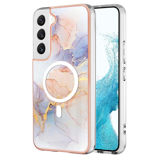 For Samsung Galaxy S23 5G Marble Pattern Dual-side IMD Magsafe TPU Phone Case(White Marble) - Galaxy S23 5G Cases by buy2fix | Online Shopping UK | buy2fix