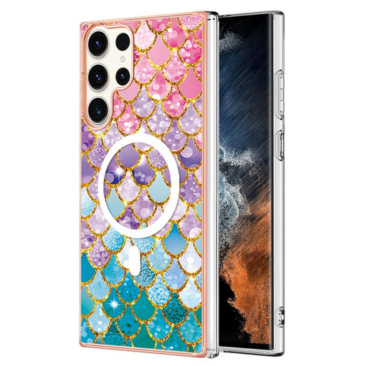 For Samsung Galaxy S23 Ultra 5G Marble Pattern Dual-side IMD Magsafe TPU Phone Case(Colorful Scales) - Galaxy S23 Ultra 5G Cases by buy2fix | Online Shopping UK | buy2fix