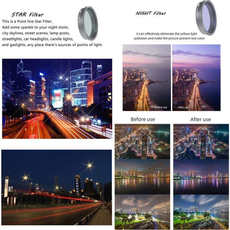 For Insta360 GO 2 / GO 3 JSR LS Series Camera Lens Filter, Filter:8 in 1 UV CPL ND8/16/32/64 STAR NIGHT - Len Accessories by JSR | Online Shopping UK | buy2fix