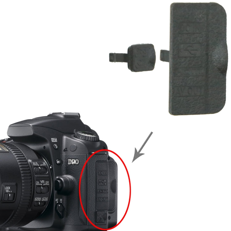 For Nikon D90 OEM USB Cover Cap - USB Cover Cap by buy2fix | Online Shopping UK | buy2fix