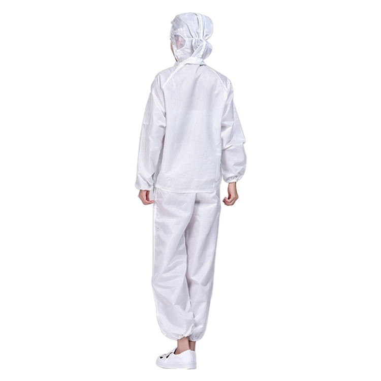 Striped Anti-static Split Hood Dust-proof Work Suit, Size:XL(White) - Protective Clothing by buy2fix | Online Shopping UK | buy2fix