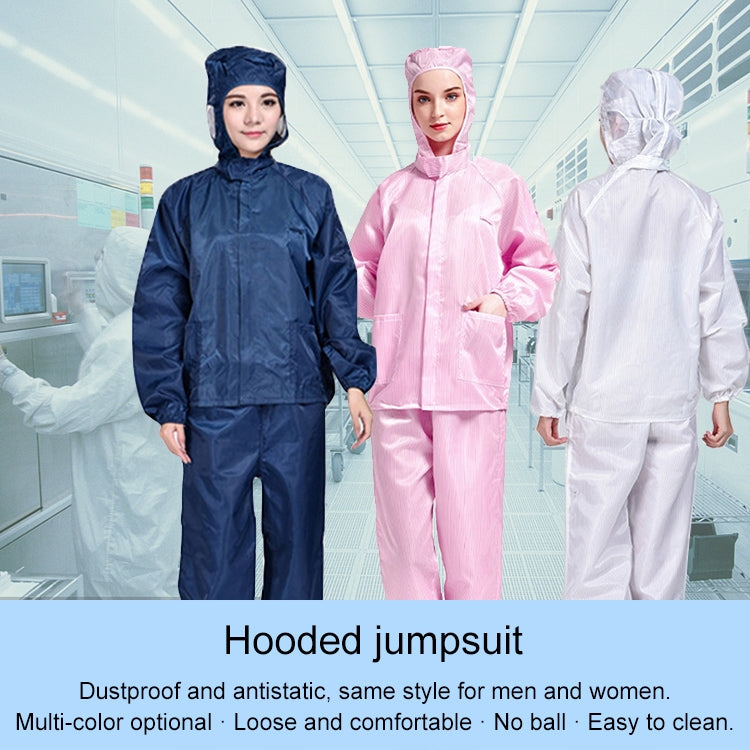 Striped Anti-static Split Hood Dust-proof Work Suit, Size:XL(Blue) - Protective Clothing by buy2fix | Online Shopping UK | buy2fix