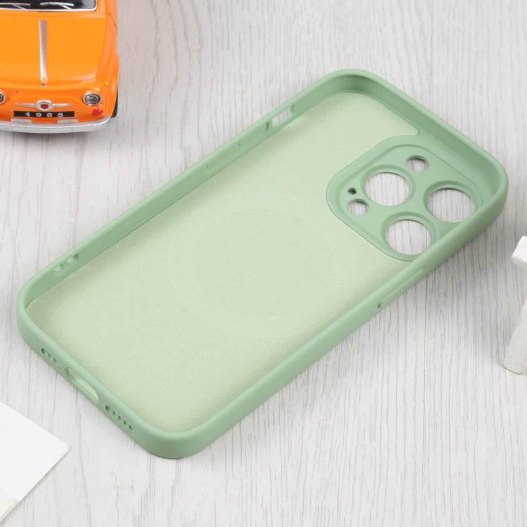 For iPhone 15 Pro Liquid Silicone Magsafe Phone Case(Green) - iPhone 15 Pro Cases by buy2fix | Online Shopping UK | buy2fix