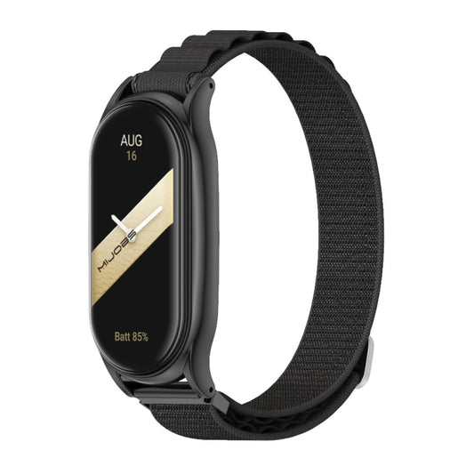 For Xiaomi Mi Band 8 Mijobs Plus Case Nylon Breathable Watch Band(Black) - Watch Bands by MIJOBS | Online Shopping UK | buy2fix