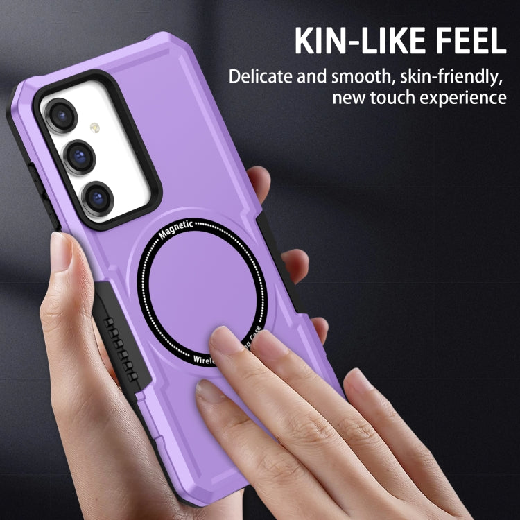 For Samsung Galaxy S23 FE MagSafe Shockproof Armor Phone Case(Purple) - Galaxy S23 5G Cases by buy2fix | Online Shopping UK | buy2fix