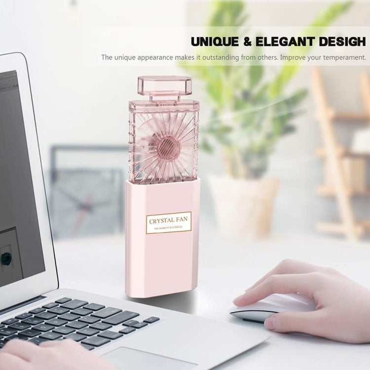 Perfume Shape Portable Fan Hidden Blade Fan(Pink) - Consumer Electronics by buy2fix | Online Shopping UK | buy2fix