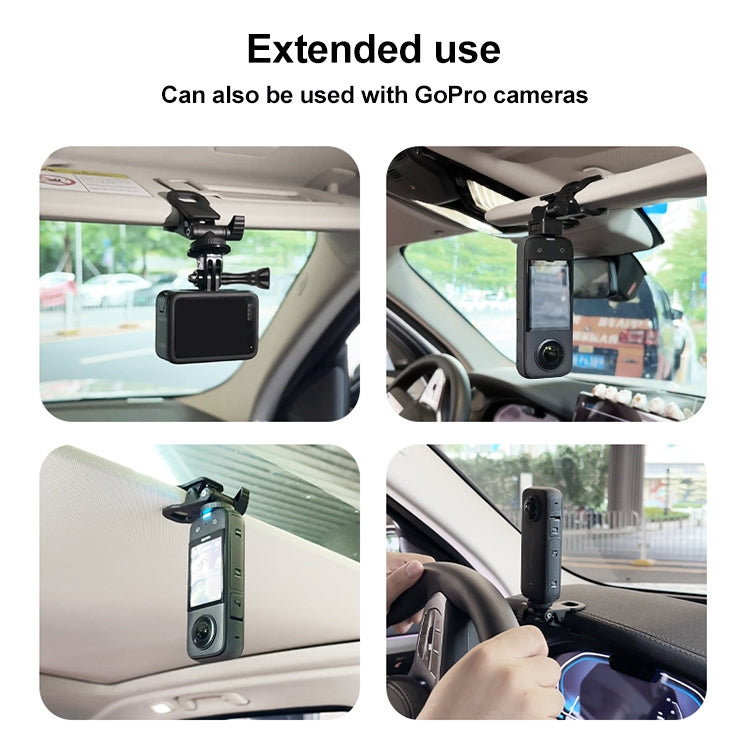 Car Sun Visor Bracket Type A Action Camera Mount - Car Holders by buy2fix | Online Shopping UK | buy2fix