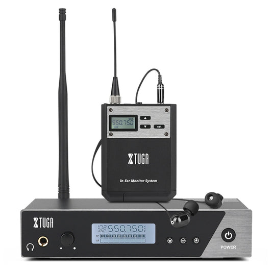 XTUGA  IEM1100 Professional Wireless In Ear Monitor System 1 BodyPacks(UK Plug) - Microphone by XTUGA | Online Shopping UK | buy2fix