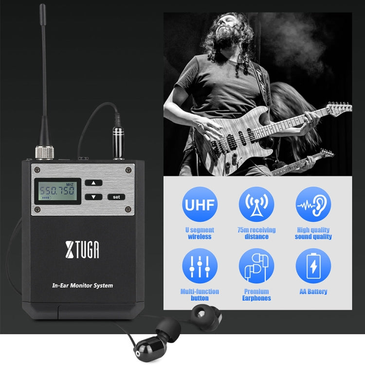 XTUGA  IEM1100 Professional Wireless In Ear Monitor System 4 BodyPacks(US Plug) - Microphone by XTUGA | Online Shopping UK | buy2fix