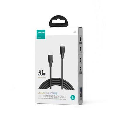 JOYRO0M SA29-CL3 30W USB-C/Type-C to 8 Pin Liquid Silicone Fast Charging Data Cable, Length: 2m(Black) - 2 in 1 Cable by JOYROOM | Online Shopping UK | buy2fix