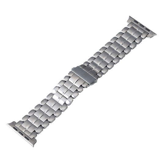 For Apple Watch Series 8 41mm Five Beads Titanium Steel Watch Band(Silver) - Watch Bands by buy2fix | Online Shopping UK | buy2fix