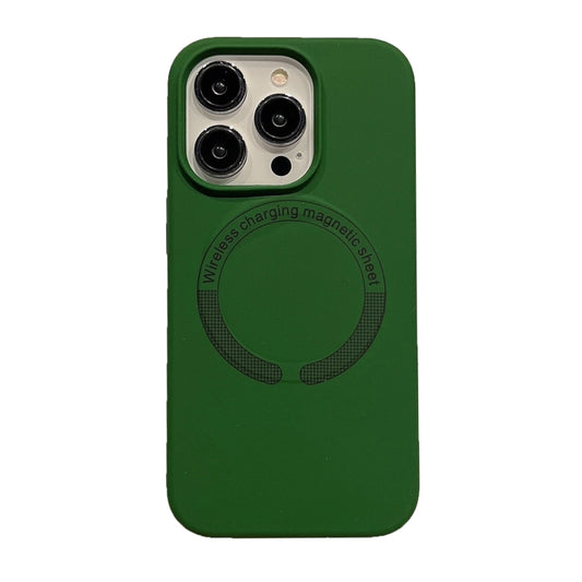 For iPhone 15 Pro Magsafe Magnetic Silicone Phone Case(Green) - iPhone 15 Pro Cases by buy2fix | Online Shopping UK | buy2fix
