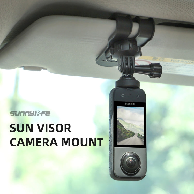 Sunnylife ZJ585 Sun Visor Camera Mount Quick Release Holder 360 Degree Rotating Vlog Bracket(Black) - Case & Bags by Sunnylife | Online Shopping UK | buy2fix