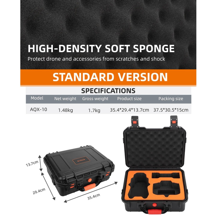 For DJI Air 3 Sunnylife Safety Carrying Case Large Capacity Waterproof Shock-proof Hard Travel Case Standard Version - Backpacks & Bags by Sunnylife | Online Shopping UK | buy2fix