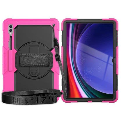 For Samsung Galaxy Tab S9 Ultra / S8 Ultra Silicone + PC Tablet Case(Rose Red+Black) - Galaxy Tab S9 Ultra Cases by buy2fix | Online Shopping UK | buy2fix