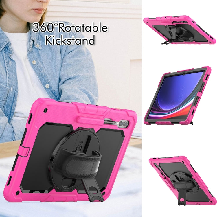 For Samsung Galaxy Tab S9 Ultra / S8 Ultra Silicone + PC Tablet Case(Rose Red+Black) - Galaxy Tab S9 Ultra Cases by buy2fix | Online Shopping UK | buy2fix